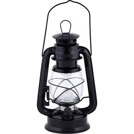 LANTERNA CLASSICA A LED NERA 24CM