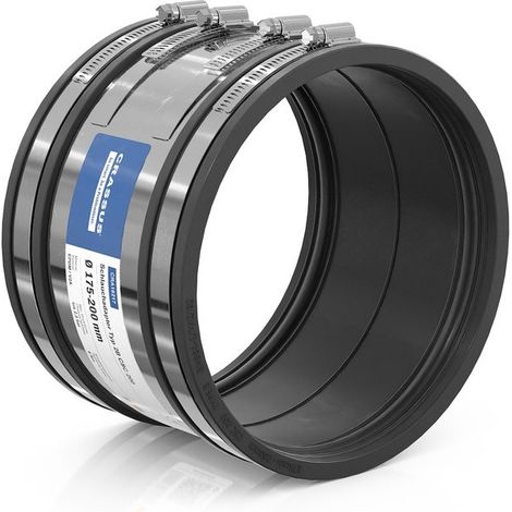 Adaptateur de tuyau CR type 2B CSC 200 (175-200 mm), jusqu'à 2,5 bar, EPDM / V2A