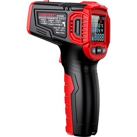 Thermomètre Infrarouge sans de Haute Précision HT650B – Pistolet de Mesure de Température Numérique pour Usage Industriel, Plage de 650 °C, écran LCD, Réponse Rapide (1/5)