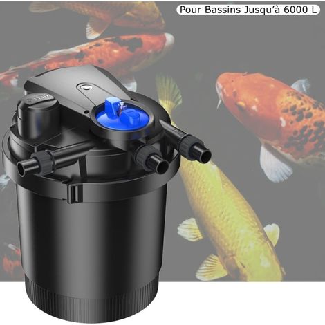 Filtre Bassin De Jardin Sous Pression, UV 11W, Max 6000L Premium (1/5)
