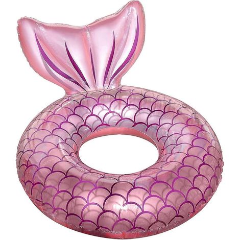 Bouée gonflable en forme de queue de sirène, un accessoire flottant conçu pour les loisirs aquatiques.-AquaForge (1/3)
