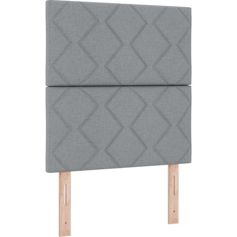 Maison Exclusive - Cabecero LED Gris Claro 80 cm tela
