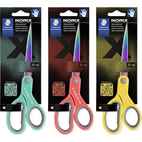 Ciseaux universel droitiers bouts pointus Norix Staedtler 21 cm