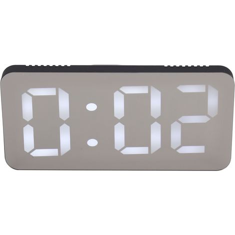 Multifunktionaler digitaler LED-Wecker mit 2 USB-Anschlüssen und automatischer Dimmfunktion für Schlafzimmer oder Büro TS-8201-HW (1/5)