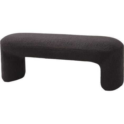 PANCA CM 110X45 H. 40 IN TESSUTO EFFETTO BOUCLE' ANTRACITE