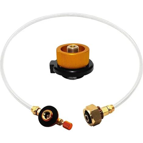 Adaptateur de remplissage pour bouteille de gaz, brûleur pour réchaud de camping, brûleur de randonnée, brûleur extérieur, réservoir de gaz, vanne de raccordement pour fournaise, tuyau tressé, réchaud (1/4)