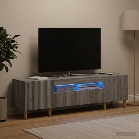 vidaXL LED TV Cabinet ARNHEM 153 x 35 x 43 cm Grey Sonoma (1/5)
