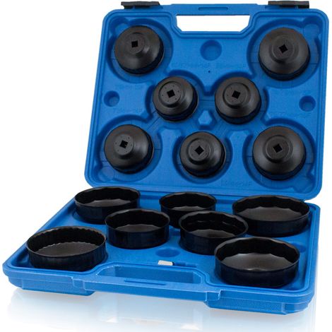 Bituxx® 15 tlg teiliges Bituxx universal Ölfilterkappe Ölfilterschlüssel Ölfilterwechsel Ölfilter Abzieher Set für PKW Auto (1/5)