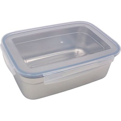 Edelstahl Frischhaltedose 550ml Vorratsdose Brotdose Lunchbox Klickverschluss