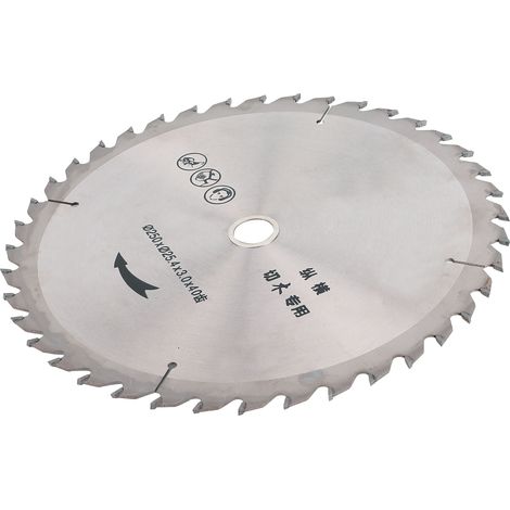 Lame de scie circulaire carbure 250x25,4x3,0 mm, 40 dents, disque à bois en acier allié, outillage professionnel pour coupe du bois (1/5)