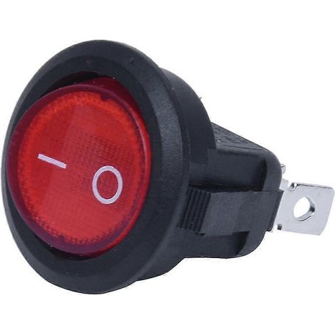 Interrupteur à bascule bipolaire ON/OFF rouge 3 broches 220 V (1/4)