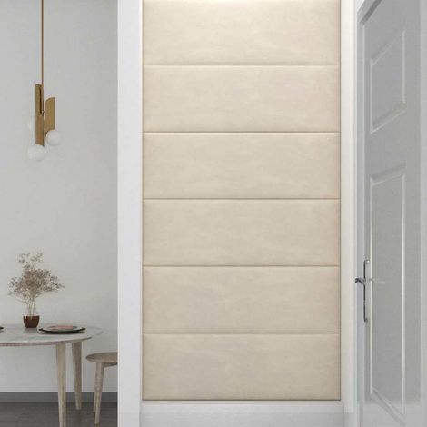 vidaXL Wall Headboard 12 pcs Cream Velvet (1/5)