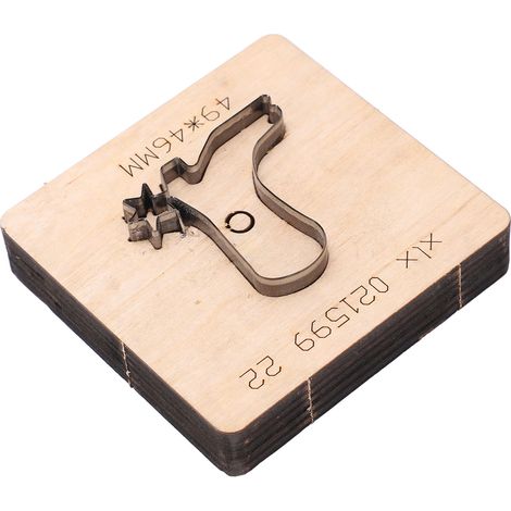 Matrice de perforation en cuir en forme de chaussure, lame en acier allié, base en bouleau, outil de perforation creux pour portefeuille et ceinture (1/5)