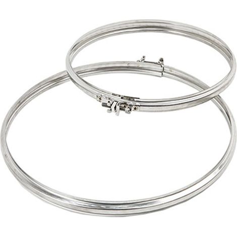 Fascetta di serraggio bloccaggio canne fumarie acciaio inox   180 mm 18 cm (1/2)