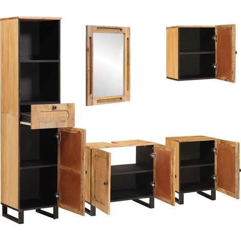 Maison Exclusive - Badezimmer Sets mit Schubladen mit Regal Natur