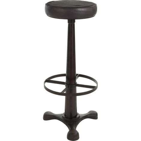 Tabouret de bar en métal et cuir - TANIS (1/4)