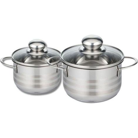 Topfset Fackelmann Edelstahl 12 und 14 cm Edelstahl