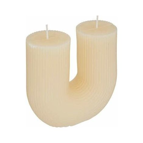 U-förmige Kerze Demi Elfenbeinweiß - 400g (1/3)