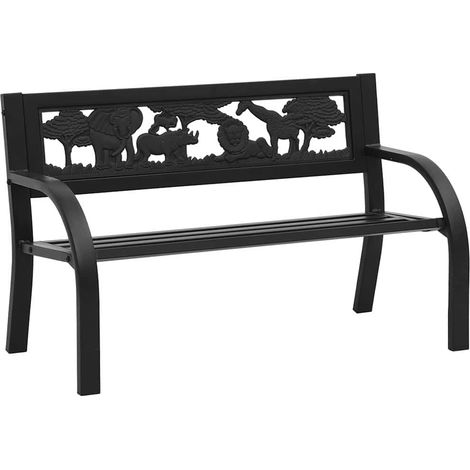 Banc de jardin pour enfants Banquette de Jardin - Mobilier de jardin 86 cm Acier BV802381 - BonneVie (1/5)