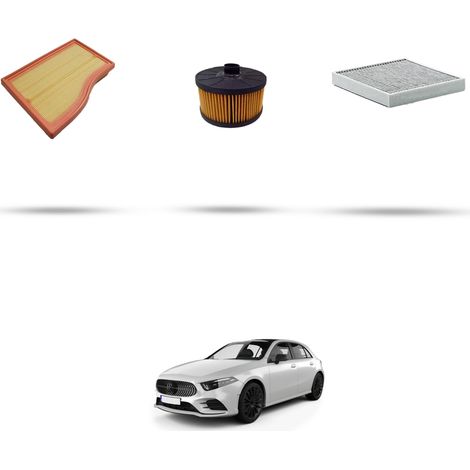 Kit tagliando 3 filtri compatibile con Mercedes Classe A (w177) 180 100kw Dal 2018 (1/4)