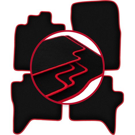 CARLUX-RED Autofußmatten für: Mitsubishi Pajero IV lang (2006-2018)