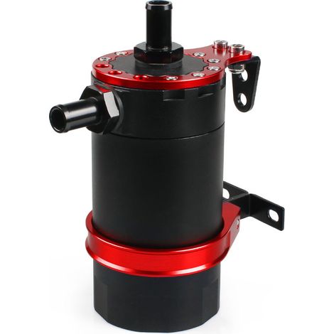 New waste oil recycling filter for vehicle conversions, adjustable, mountable, fixed, with filter element – Red (1/4)