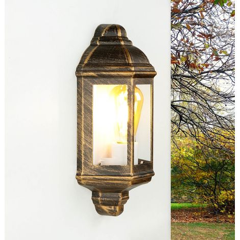 Wandlampe Landhaus in Kupfer Antik E27 IP44 elegant