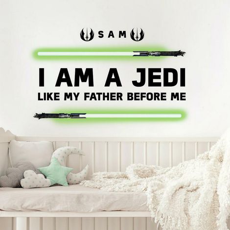 Sticker Mural Star Wars, -I'm a Jedi like my father before- (1/5)