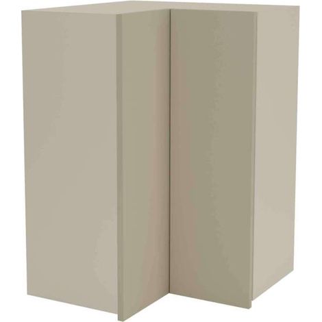 Mueble cocina alto de rincón acabado en puertas color visón, 90 cm(alto)63x63 cm(ancho)35 cm(largo) (1/3)