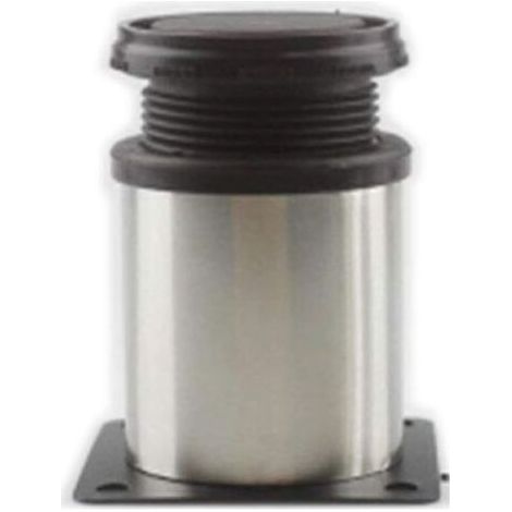 Pieds de meubles réglables en acier inoxydable Pieds de canapé ronds, lot de 4, parfaits pour canapé, canapé, pouf, lit, table basse (hauteur 8 cm) (1/3)