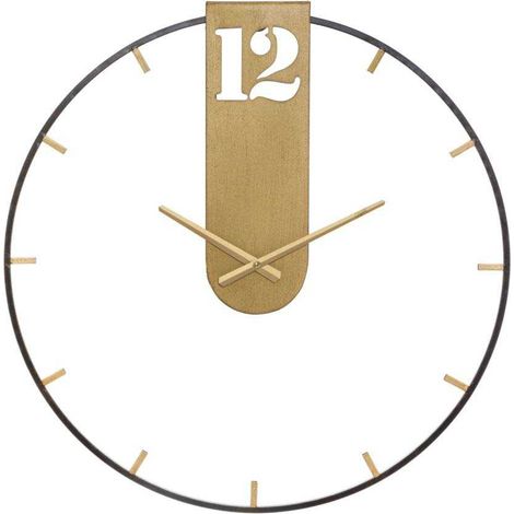 Horloge murale dorée cm ø 60 x 4,5 (1/4)