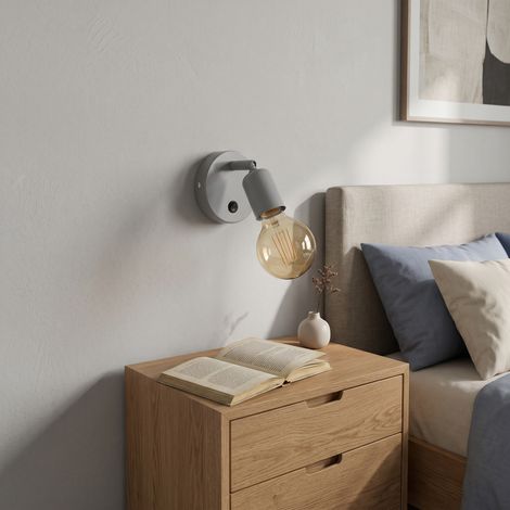 Aplique de Pared de Metal Gris Orientable  Serie FITA (1/5)