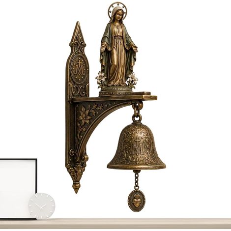 Vintage Klingel Vintage Dekorationsstück für religiösen Schutz und Frieden Dekorative Glocken Geeignet für Büros, Schlafzimmer, Räume, Eingänge, Zuhause, Häuser sowie Klassenzimmer und mehr