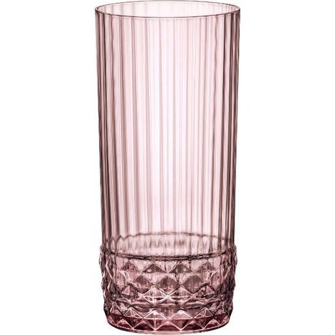 Satz 6 hohe Becher 49 cl Lila Rosa - America's 20 - Bormioli
