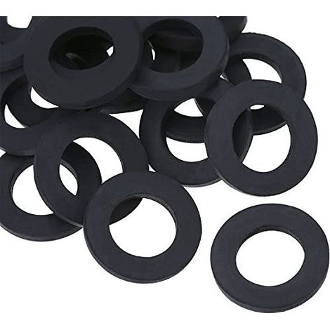 Lvcky 20 Pack rondelles de tuyau de douche de jardin rondelles en caoutchouc joints pour tuyau de jardin et tuyau de douche (3/4 pouces) (1/5)