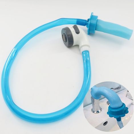 Multi-purpose silicone quick connector for domestic taps and pet baths, expandable silicone connector for water hoses and shower heads. (1/5)