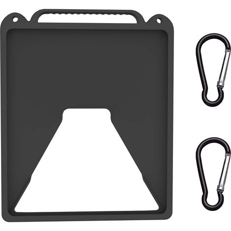Funda protectora de silicona para mini antena, estuche portátil con asa y ganchos, color negro. (1/5)
