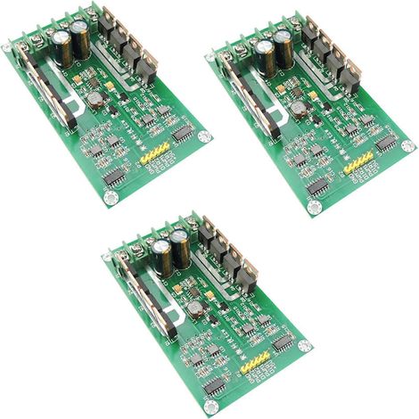 3-fach H-Brücken-Doppel-DC-Motortreibermodul, PWM, 3–36 V DC, 15 A Spitze, 30 A, Hochleistungs-Steuerplatine für Arduino, Roboter und intelligente Fahrzeuge (1/5)