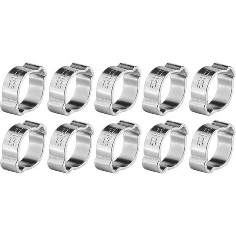 10 Pcs Colliers de Serrage Tuyau Serrage Ajustable Ajustable en Acier Inoxydable (11-13Mm ) (1/5)