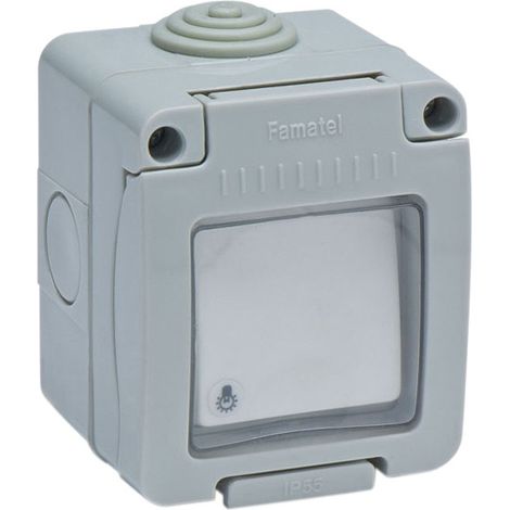 BOUTON POUSSOIR ÉTANCHE POUR ÉCLAIRAGE DE SURFACE IP55 - 10 AMPÈRES