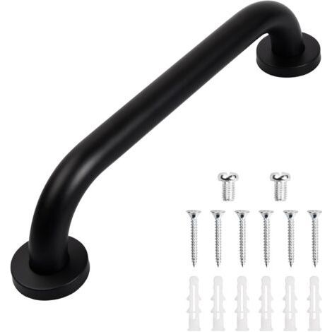 ALLIANDIS1 Pièces Poignée de baignoire, barre d'appui de douche antidérapante, adaptée aux personnes âgées/cuisine de salle de bain, 30 cm (noir) (1/5)