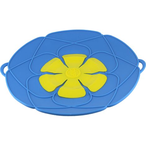 26CM silicone ménage anti-déversement, anti-poussière et anti-éclaboussures cache-pot cuisine résistant aux hautes températures anti-éclaboussures anti-ébullition cache-pot(bleu) (1/5)