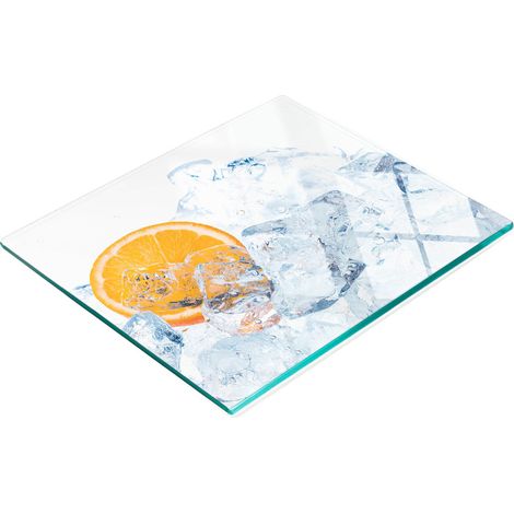 Piatto da cucina multifunzionale in vetro decorativo, colore arancione ghiaccio, 60x52 cm (1/5)
