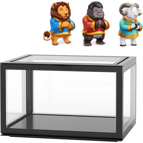 Acryl-Vitrine für PS-Figuren, wasserdicht mit Magnetverschluss, staubdicht, hochtransparent, schwarz (1/5)