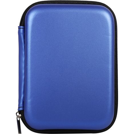 Étui de rangement pour câbles, écouteurs et clés USB (Bleu foncé) (1/5)