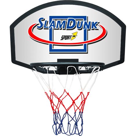 Canestro da Basket 71x45 cm Slam Dunk Bianco Nero (1/2)