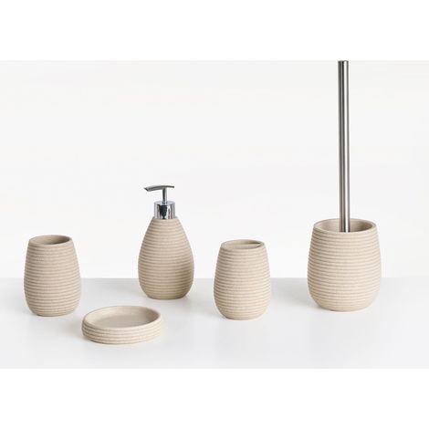 Set di accessori per il bagno beige chiaro Quila