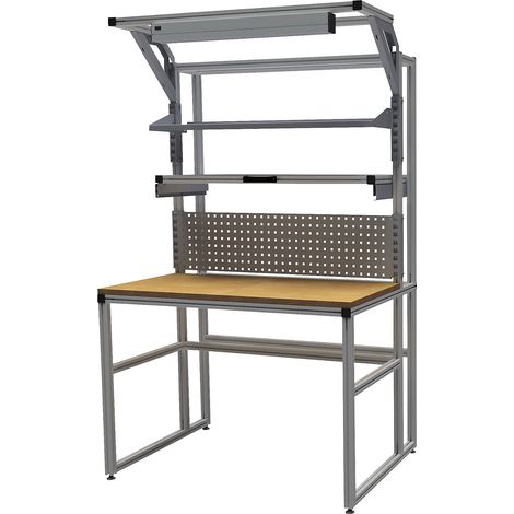 bedrunka hirth, Établi en aluminium workalu® avec superstructure (1/5)