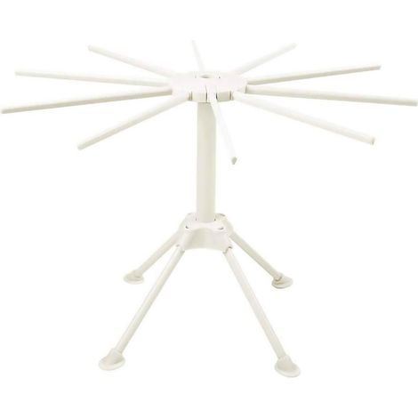 Séchoir à pâtes pliable à 10 barres en plastique pour spaghettis et nouilles, idéal pour la cuisine. (1/5)