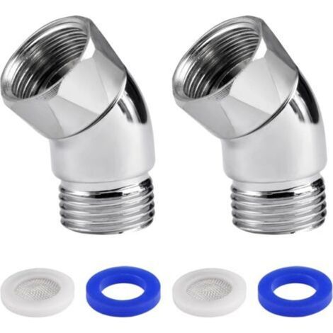 Adattatore per soffione doccia a 135° con gomito da 1/2" -Crezuo